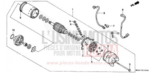 MOTEUR DE DEMARRAGE NTV650S de 1995